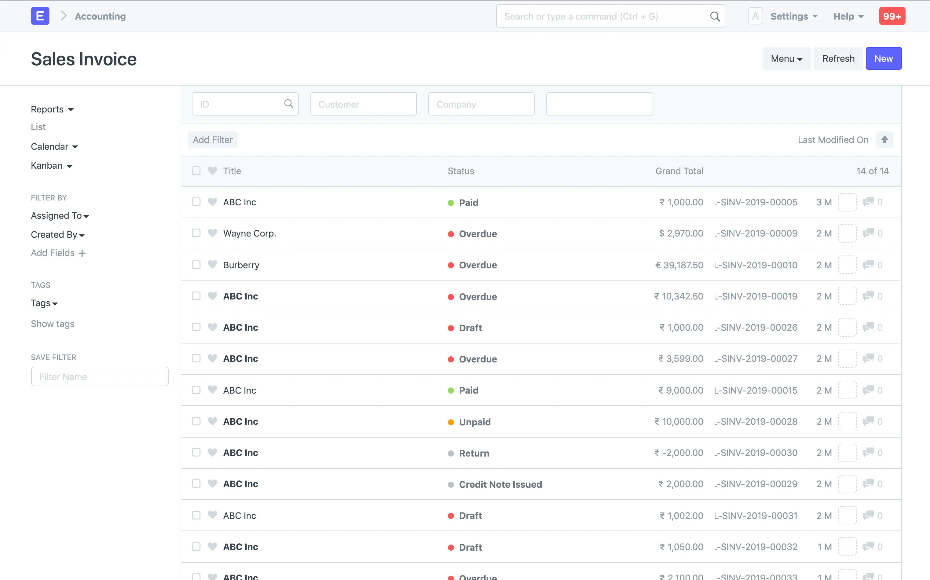 Multi-currency accounting